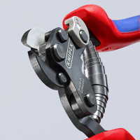 Ножницы для резки особо прочных проволочных тросов Ø2,0мм, 160мм KNIPEX 95 62 160 TC,фосфатированные