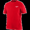 Футболка MILWAUKEE, WWSS дихаюча з коротким рукавом, червона, (розмір XXL)