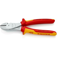 Кусачки боковые (бокорезы) особой мощности, Ø4,2мм, 200мм VDE KNIPEX 74 06 200 SB, хромированные