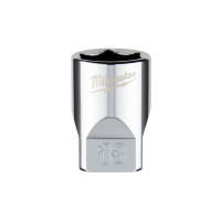 Головка торцевая хромированная ¼” 6гр. MILWAUKEE, 13мм Головка торцевая хромированная ¼” 6гр. MILWAUKEE, 13мм
