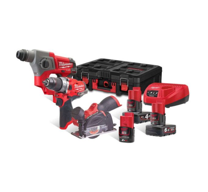 Набор из 3х инструментов аккумуляторных бесщеточных MILWAUKEE M12 FPP3R-6423P