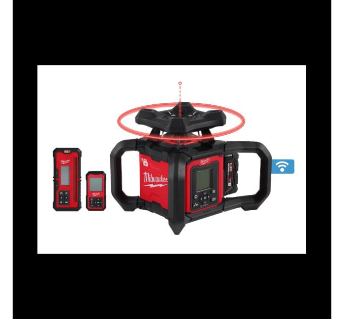 Рівень лазерний ротаційний акумуляторний MILWAUKEE M18 RLOHV1200-501C 1200м
