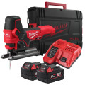 Пила лобзиковая аккумуляторная бесщёточная MILWAUKEE, M18 FBJS-502X (ЗУ, 2х5Ач, HDкейс)