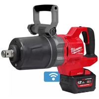 Гайковерт аккумуляторный бесщеточный MILWAUKEE 1'' (2711Нм) M18 ONEFHIWF1DS-121C, с кольцом(ЗУ+1ак.)