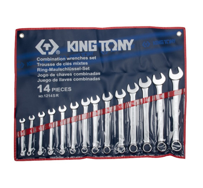 Набор ключей дюймовых 14шт. (5/16" - 1-1/4") KING TONY