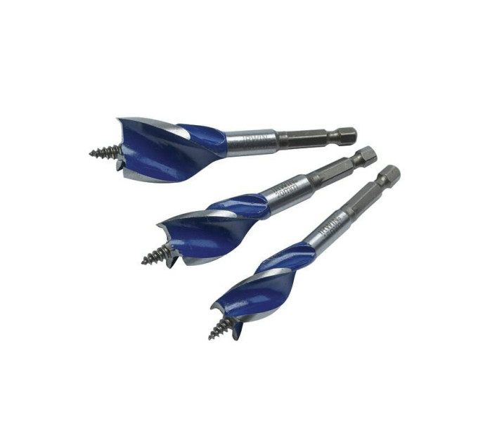 Набор свёрл по дереву Blue Groove 6X, 3шт.коротких : /16/20/25 мм, IRWIN