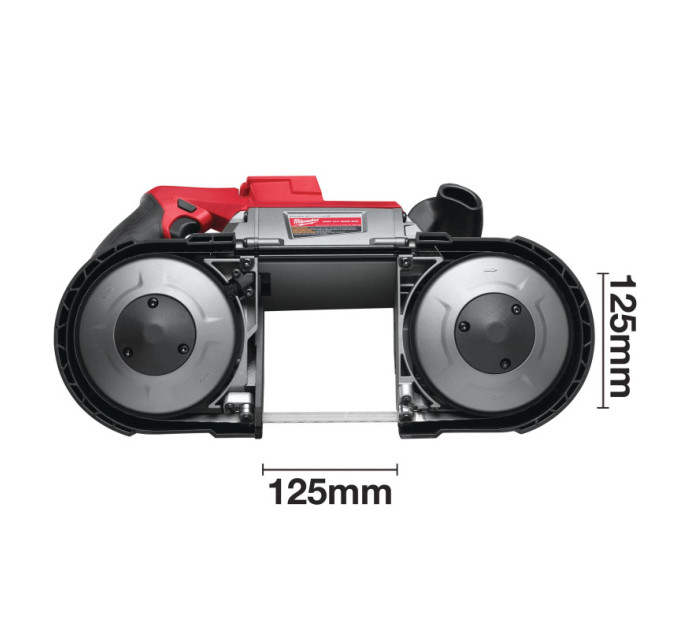 Пила ленточная аккумуляторная бесщёточная MILWAUKEE M18 CBS125-502C (ЗУ+2акк.Х5Ач+кейс)