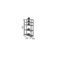 Система стеллажей QBRICK SYSTEM REGULAR Mix 74/32см, 5 полок, 100кг (5901238263296)