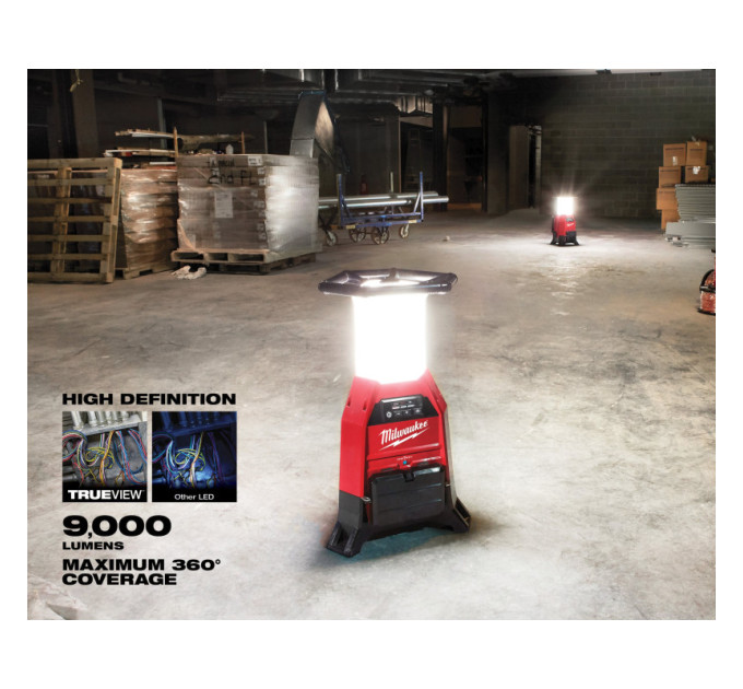 Фонарь светодиодный аккумуляторный MILWAUKEE M18 ONESLDP-0 ONE-KEY с зарядным устройством