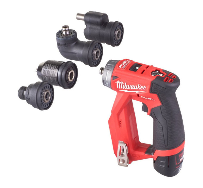 Дриль-шуруповерт акумуляторний безщітковий MILWAUKEE M12 FDDXKIT-202X,34Нм (4насадки+ЗУ+2Х2Ач+кейс)