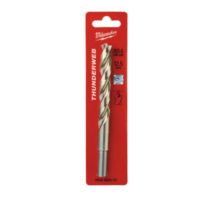 Свердло по металу THUNDERWEB HSS-G MILWAUKEE, DIN338, Ø12,5x151х101мм,