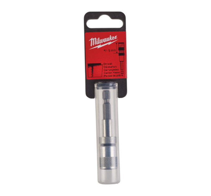 Держатель для бит магнитный 1/4'' Hex MILWAUKEE, для гипсокартона, с фиксатором, 58мм