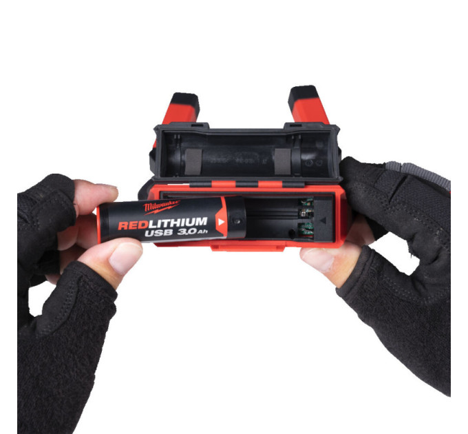 Фонарь светодиодный аккумуляторный шейный (зарядка через USB) MILWAUKEE L4 NL400-301