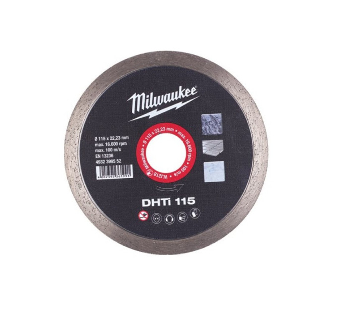 Диск алмазный MILWAUKEE DHTi 115, Ø115мм (керамическая плитка)