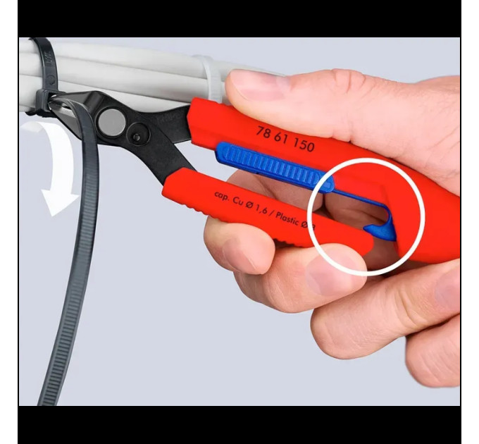 Кусачки Electronic Super Knips XL, Ø2,1мм, 150мм KNIPEX 78 61 150 V01 (с чехлом)
