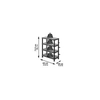 Система стеллажей QBRICK SYSTEM REGULAR Low 60/30см, 4 полки, 100кг (5901238263289)