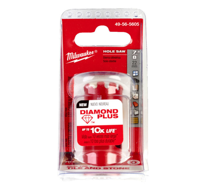 Коронка алмазная Diamond Plus Milwaukee Ø22мм (1/2"х20)