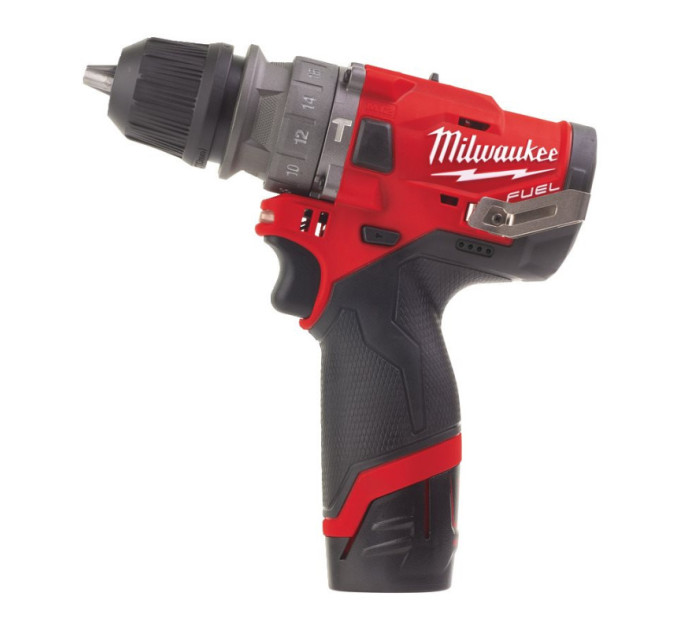 Дриль-шуруповерт акумуляторна безщіткова ударна MILWAUKEE M12 FPDXKIT-202X(37Нм)(2нас+2Х2Ач+кейс)