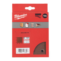 Шліфувальні листи MILWAUKEE, 115x107мм HL, зерно 120, (10шт)
