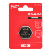 Плашка шестигранная MILWAUKEE, М3-0,5мм