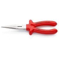Круглогубцы плоские с режущими кромками Ø3,2мм, 200мм VDE KNIPEX 26 17 200, хромированные