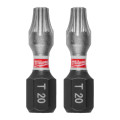 Бита SHOCKWAVE MILWAUKEE, TX20, 25мм, (3шт)