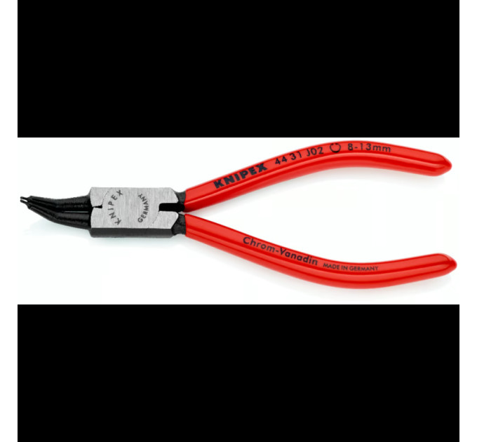 Щипцы для стопорных колец загнутые 45° Ø8-13мм, 140мм KNIPEX 44 31 J02, (Ø0,9мм) фосфатированные