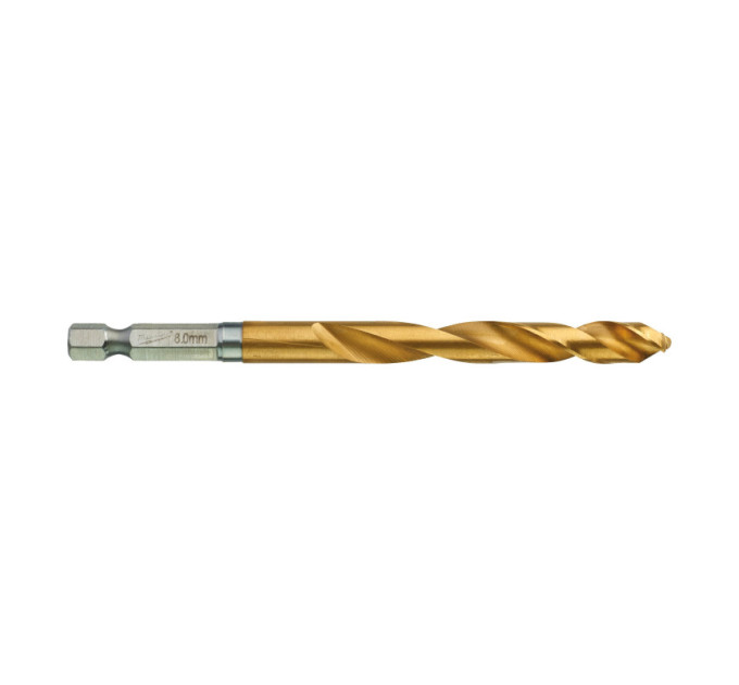 Свердло по металу RedHEX SHOCKWAVE™ HSS-TiN MILWAUKEE, Ø8,0х111х70мм, (5шт)