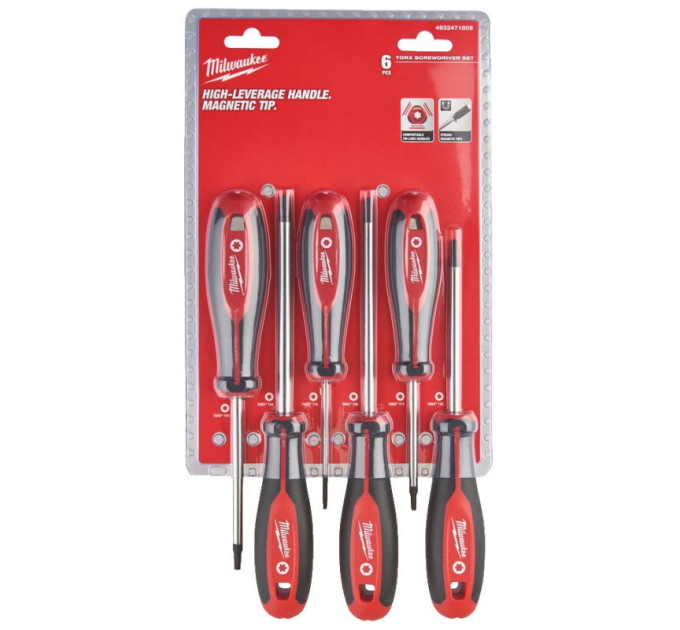 Набір магнітних викруток з тригранною рукояткою MILWAUKEE TORX, (6шт)