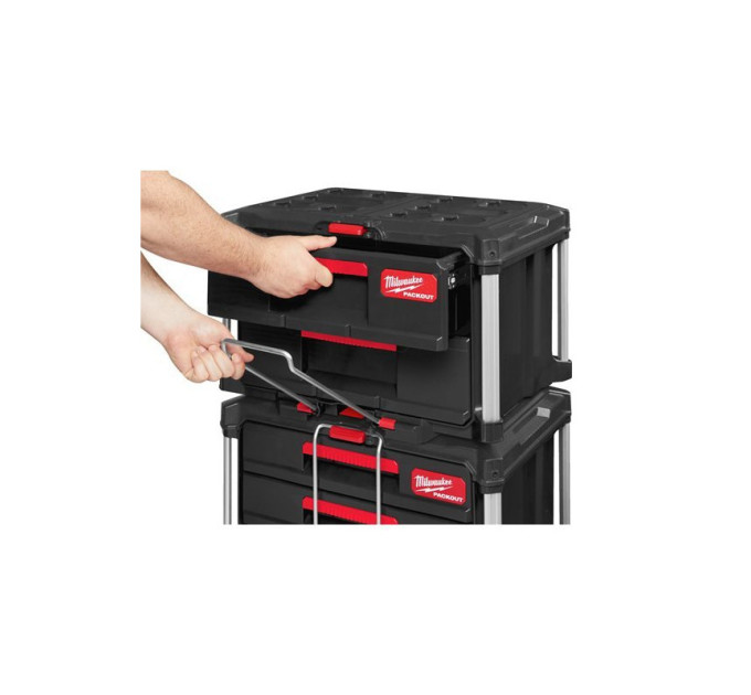 Ящик для инструмента с 2-мя выдвижными отсеками PACKOUT MILWAUKEE DRAWER BOX (560x410х363мм)