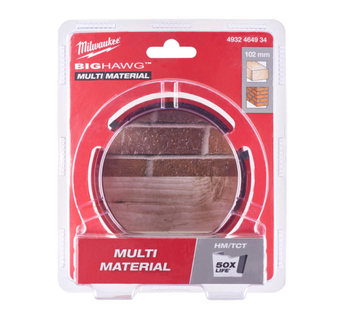 Коронка з мультиматеріалів BIG HAWG™ TCT MILWAUKEE, Ø102мм