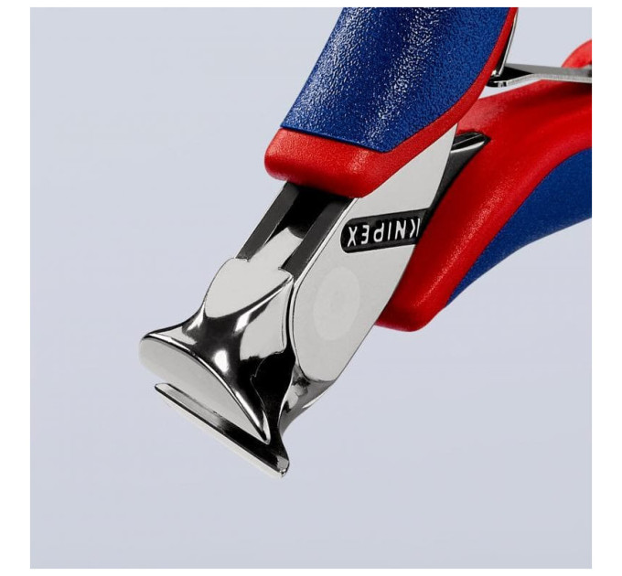 Кусачки боковые (бокорезы) для электроники, 15°, Ø1,0мм, KNIPEX 62 12 120, полированные