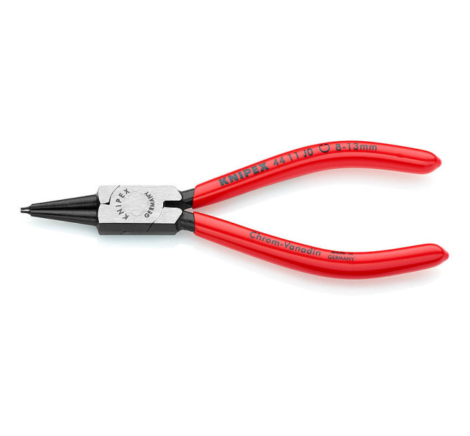 Щипцы для стопорных колец прямые Ø8-13мм, 140мм KNIPEX 44 11 J0, (Ø0,9мм) фосфатированные