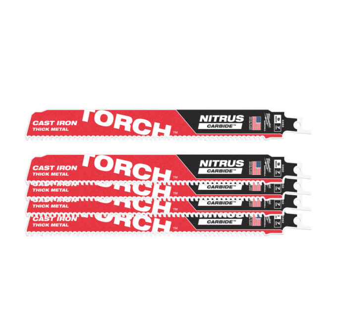 Полотно для сабельных пил TORCH CARBIDE NITRUS MILWAUKEE,230х3,1мм, (5шт), (металл), (замена на 4847