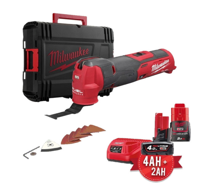 Инструмент многофункциональный аккумуляторный бесщёточный MILWAUKEE M12 FMT-422X (ЗУ+2ак.+HDкейс)