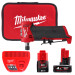 Машина шліфувальна акумуляторна цангова кутова безщіткова MILWAUKEE M12 FDGA-422B (ЗУ+2ак)