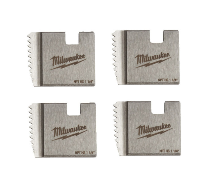 Плашки для резьбонарезного инструмента MILWAUKEE FPTD 1-1/4" NPT HS (4шт) (для M18 FPT)