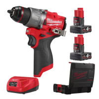 Дриль-шуруповерт акумуляторна безщіткова ударна MILWAUKEE M12 FPD2-402X (45Нм) (ЗУ+2Х4Ач+HDкейс)