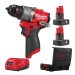 Дриль-шуруповерт акумуляторна безщіткова ударна MILWAUKEE M12 FPD2-402X (45Нм) (ЗУ+2Х4Ач+HDкейс)