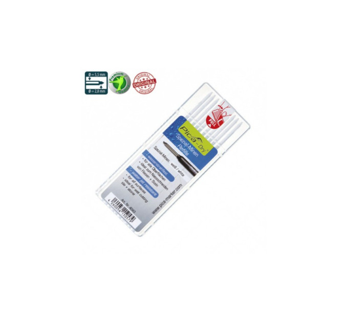 Стержни запасные Dry Special 4043 для PICA Dry водостойкие Water jet resistant, белые, (10шт)