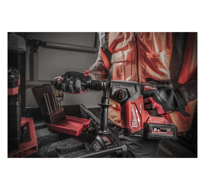Перфоратор акумуляторний безщітковий SDS-PLUS MILWAUKEE M18 ONEFHX-552X (2,5Дж)(ЗУ+2Х5.5Ач+HDкейс)