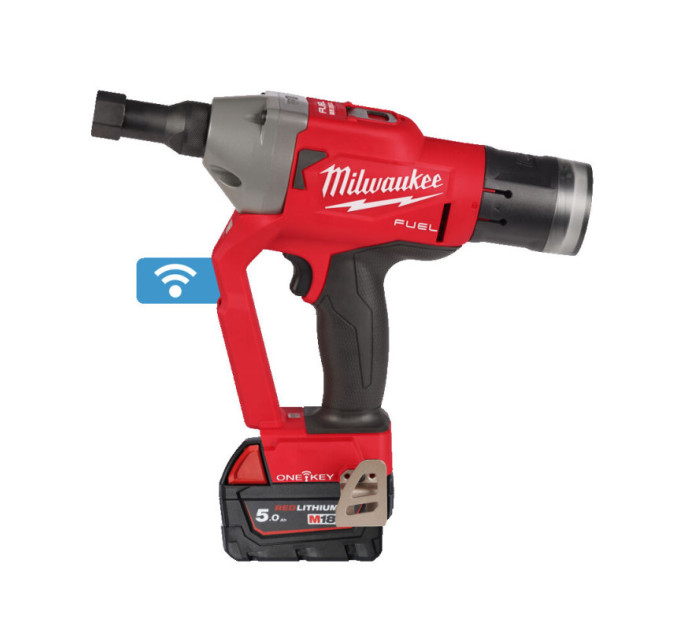 Заклепочник аккумуляторный для вытяжных заклепок MILWAUKEE M18 ONEFLT-502X, (Ø4,8-6,4мм)(ЗУ+3акХ5)