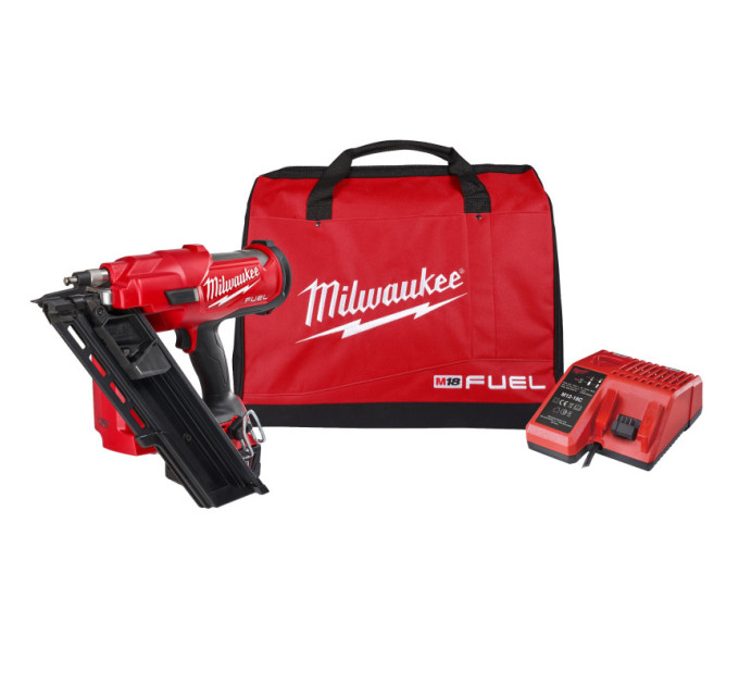 Пистолет гвоздезабивной аккумуляторный бесщёточный MILWAUKEE M18 FFNS-502C (50-90мм)(ЗУ+2Х5Ач+кейс)