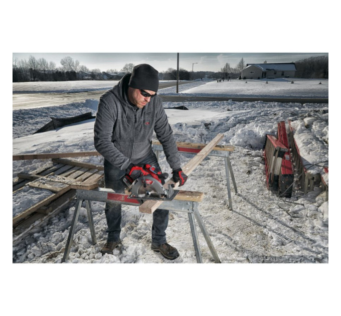 Толстовка з підігрівом з капюшоном MILWAUKEE M12 HHGREY3 (S), сіра, (розмір S)