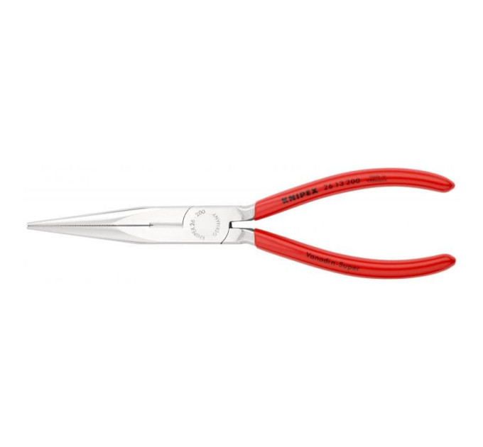 Круглогубцы плоские с режущими кромками Ø3,2мм, 200мм KNIPEX 26 13 200, хромированные