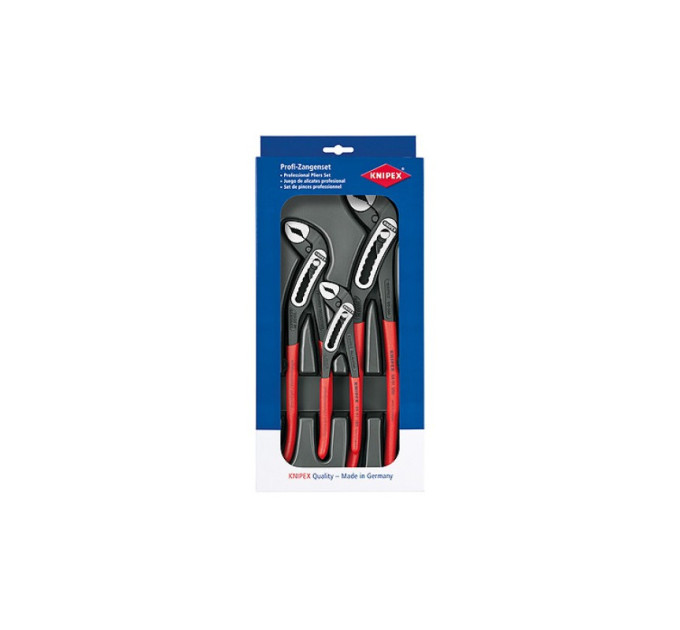 Набор клещей сантехнических переставных Аlligator KNIPEX 00 20 09 V03 (180/250/300мм) (3шт), фосфат