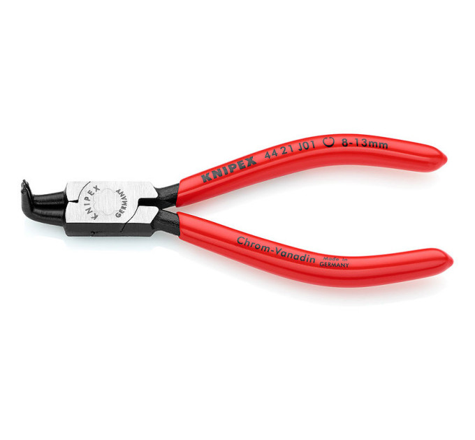 Щипцы для стопорных колец загнутые 90° Ø8-13мм, 140мм KNIPEX 44 21 J0, (Ø0,9мм) фосфатированные