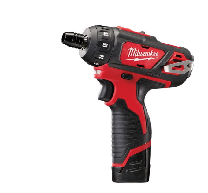 Шуруповерт акумуляторний MILWAUKEE M12 BD-202C (30Нм) (ЗУ+2акк.Х2Ач+кейс)