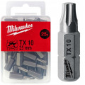Бита MILWAUKEE, TX10, 25мм, (25 шт)