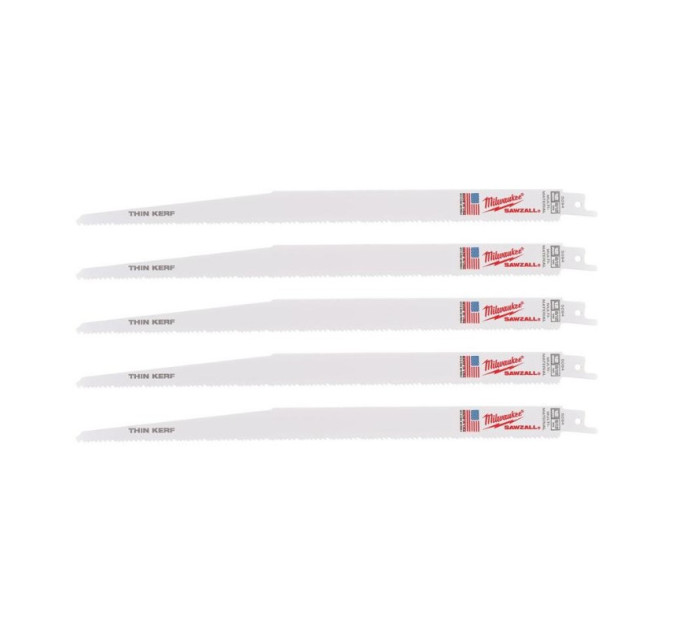 Полотно для шабельних пилок GP THIN KERF MILWAUKEE, 300х3,1/2,1мм, (5шт), (універсальне), (заміна на